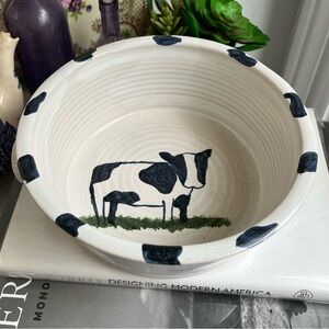 Nichols Pottery studio pottery cow bowl dish